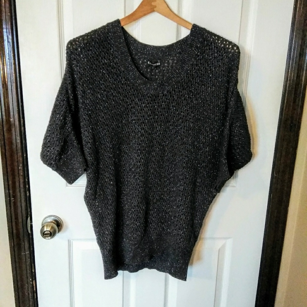 Express Knit Oversized Half Sleeve Sweater